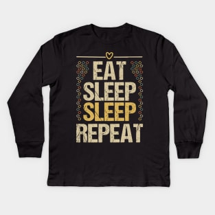 Eat Sleep Math Repeat Kids Long Sleeve T-Shirt